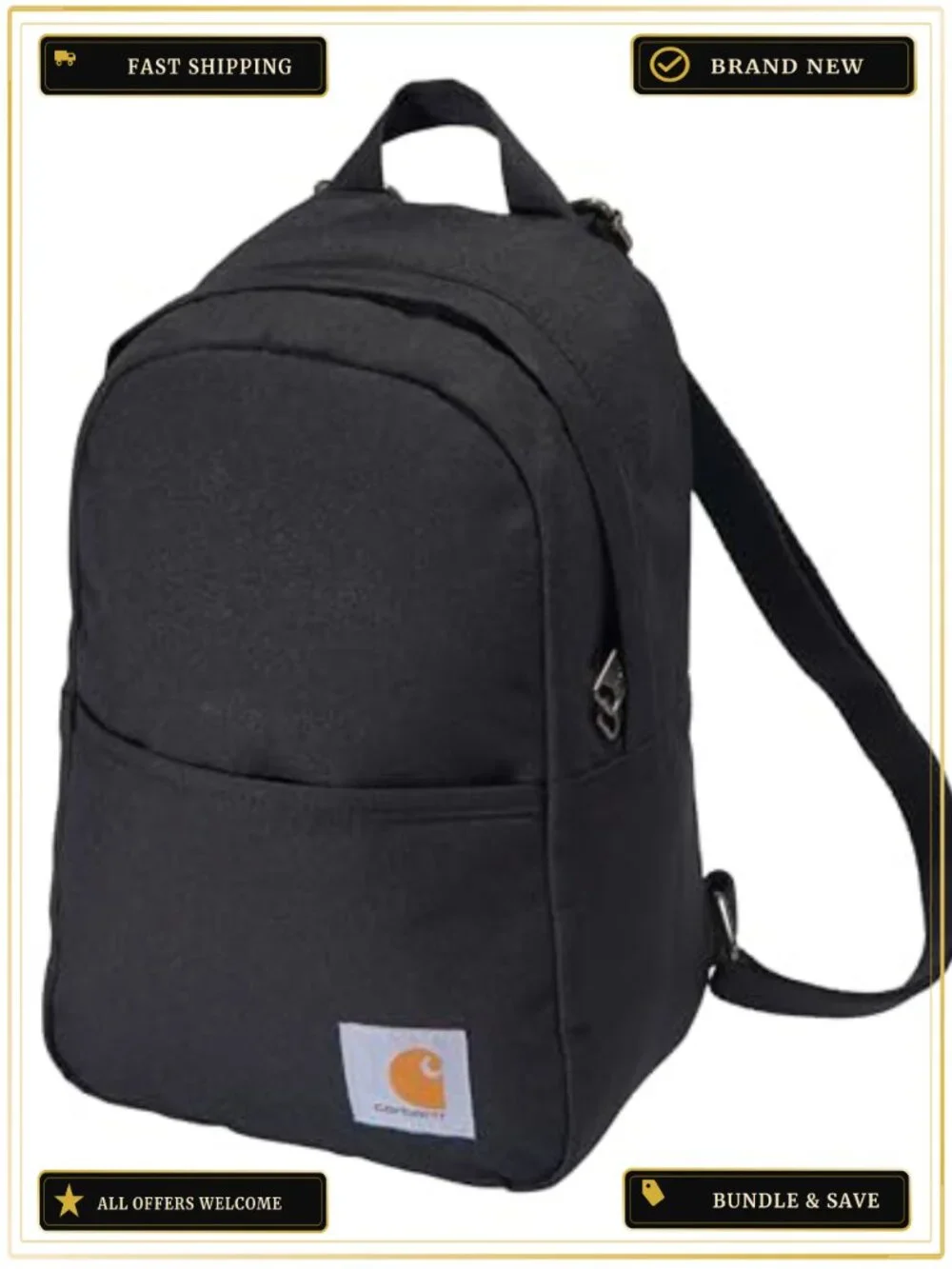 Carhartt Classic Mini Backpack - Durable 600-Denier Polyester, Water-Repellent,